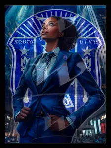 Zeta Phi Beta Hologram wall art