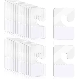 300 count Sticky Hang Tabs,  Self Adhesive J-Hook Hanging Tabs Plastic Hang Tags for Retail Display Clear Sticky Tab Hanging Tags for Display Pegboard
