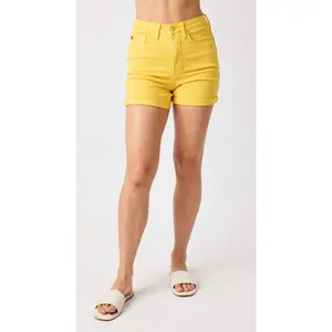 Judy Blue High Waist Tummy Control Yellow Shorts