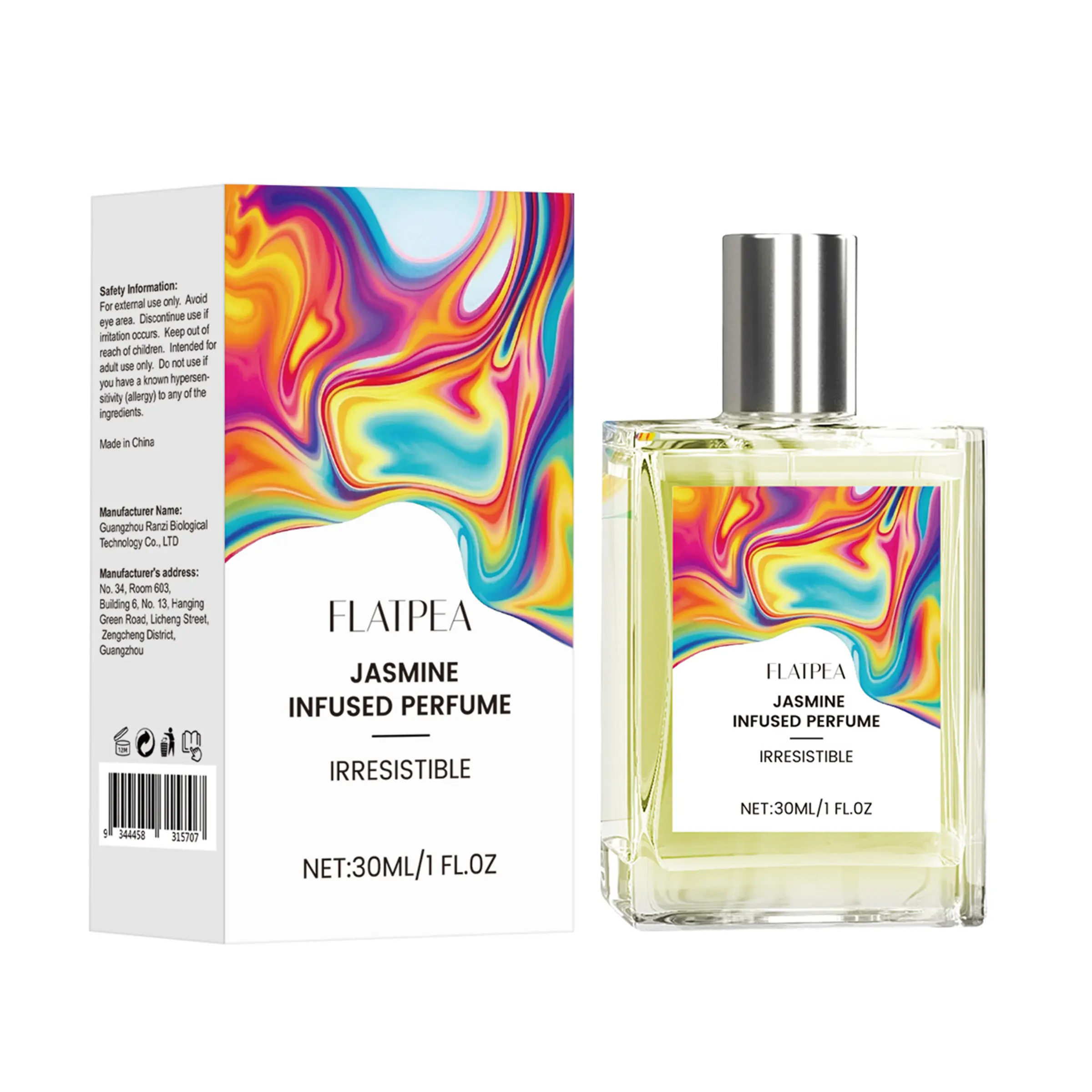 30ML Jasmine Perfume Spray for Women, Universal Use Hair Body Clothes Scent, Fresh Subtle Long-Lasting Elegant Jasmine Fragrance, Hotel Bedroom Safe Floral Eau De Perfume