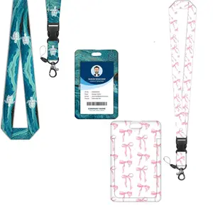 Lanyard & Card Holder Set, 1 Count Removable Lanyard & Card Holder, Identification Badges & Supplies for Office School Dormitory