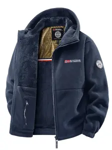 Christmas Cracker! New Autumn and Winter Warm Fleece Jacket, Stylish Microfiber Fabric, Graphene Black Technology Lining with Cold-Resistant Heat Retention, Casual, Fashionable, Versatile, Perfect for Autumn and Winter. Menswear  daily outdoor casual wear