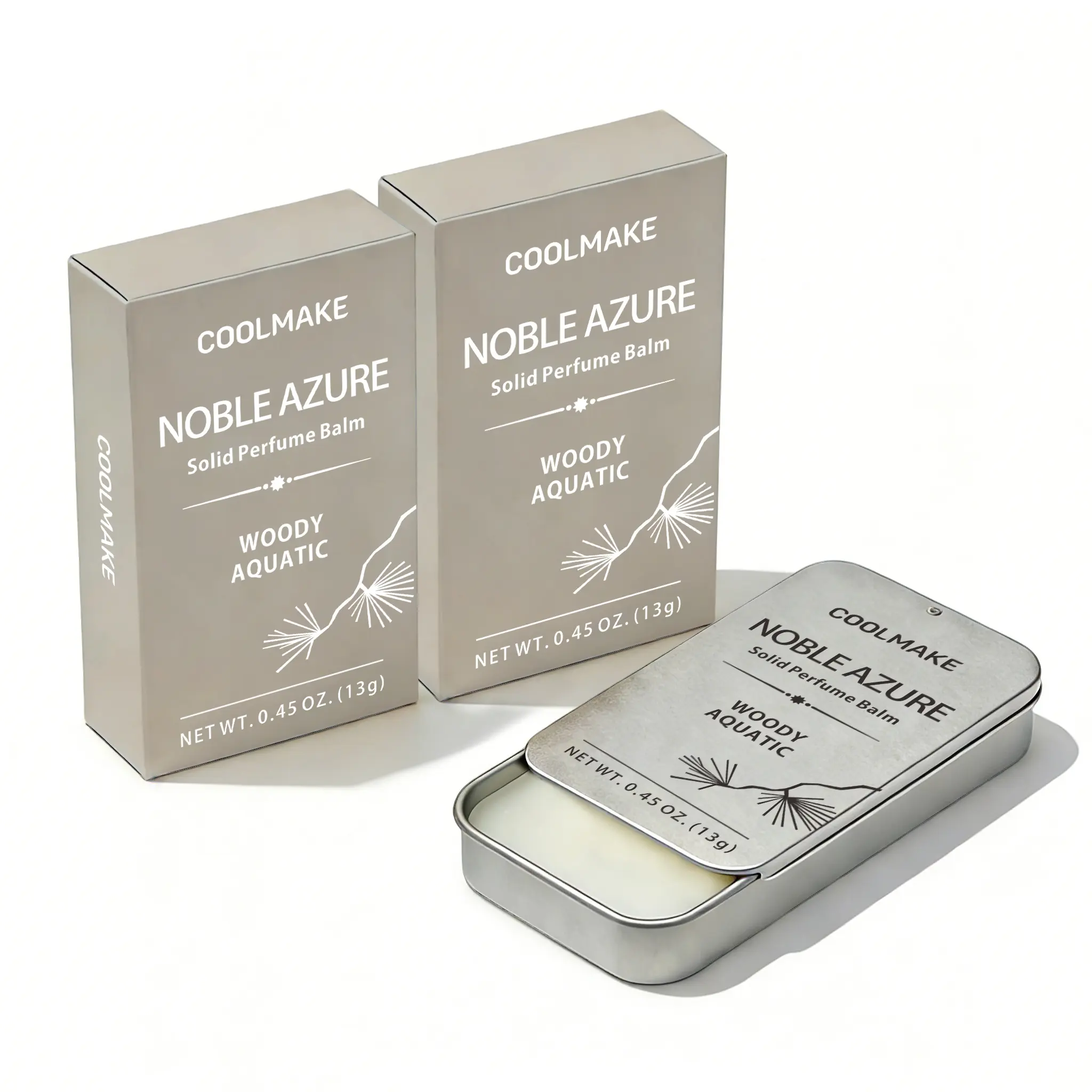 【BUY 1 GET 1 FREE】Men's Solid Perfume - Noble Azure (Sea Salt & Sandalwood, Citrus Woody Beach Scent), Aluminum-Free, Alcohol-Free Natural Balm, Aquatic Ambience, Long-Lasting, Skin-Gentle, Pocket-Size, Signature Scent, Everyday Wear Travel Gift Option, C