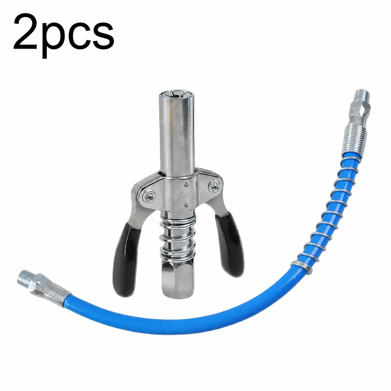 Strong Lock Quick Release Grease Coupler Set, 10000PSI High Pressure Leakproof Grease Gun Coupler Adapter, 1/8" NPT Grease Gun Nozzle Grease Nozzle for Industrial Machinery