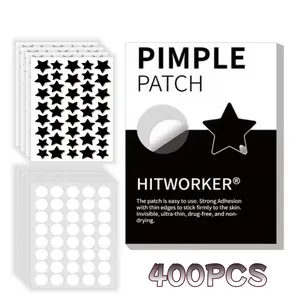400pcs Cute Stars Transparent Round Acne Patches, Blemish Patches, Conceal Facial Imperfections, Gentle Skin Care, Ideal Gift for Friends and Family