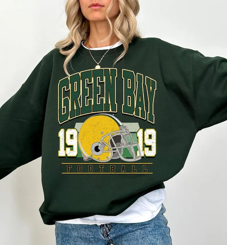 Vintage Green Bay Football Sweatshirt: Retro Game Day Fan Apparel