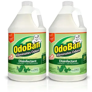 2-Pack 1 Gal×2 Stainless Phosphate-Free Household Eucalyptus Disinfectant & Fabric Freshener - Odor Eliminator, Mold Control