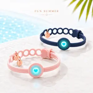 TOTWOO Premium Long Distance Touch Bracelets, Matching Silicone Sport Bracelets with FUN Letter Charm, Smart Connection Jewelry for Couples, Family & Friends, Summer Fitness, Running, Gym & Outdoor Gifts for Women and Men