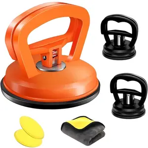 Powerful Car Dent Repair Puller Kit with Effective Dent Removal Tools - Orange and Black Design, Includes Key Components for Car Maintenance