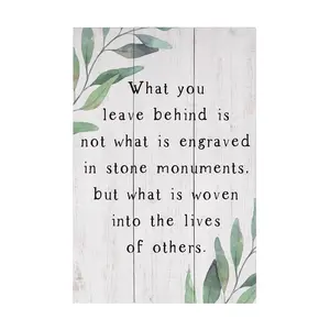 Sincere Surroundings. 16" You Leave Behind. Rustic Pallet.