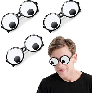 Household daily necessities Delphinus Googly Eyes Glasses, Funny Googly Eyes Goggles Shaking Party Glasses