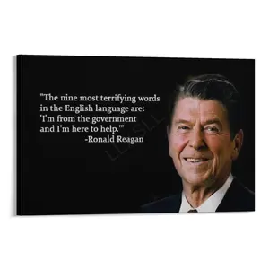 Ronald Wilson Reagan Former US President Portrait Quotes Inspirational Art Poster Canvas Poster Bedroom Decor Sports Landscape Office Room Decor Gift Frames Ornaments