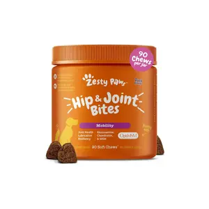 Zesty Paws Hip & Joint Mobility Bites Duck Flavored Chews for Dogs (90 ct)