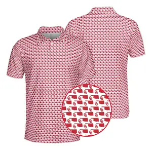 The Oklahoma Sooner State Men’s Short Sleeve Collegiate Polo – Stylish 3D Golf-Style Men’s Shirt with Artistic Detailing, Built for Breathable Performance, Cool Comfort, and Everyday Sooner Pride