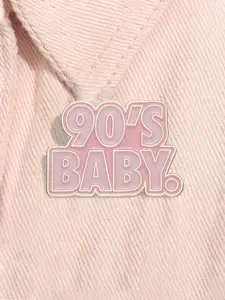 90’s Baby Vintage Enamel Pin Nostalgic 90s Baby Retro Style Vintage Quote Alloy Brooches Lapel 90s Kid Exclusive Backpack Badge Fashion Jewelry Accessories Gifts for Friends
