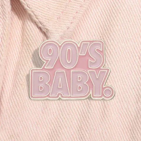 90's Baby Vintage Enamel Pin Nostalgic 90s Baby Retro Style Vintage Quote Alloy Brooches Brooch Pins Lapel 90s Kid Exclusive Backpack Badge Fashion Jewelry Accessories Gifts for Friends