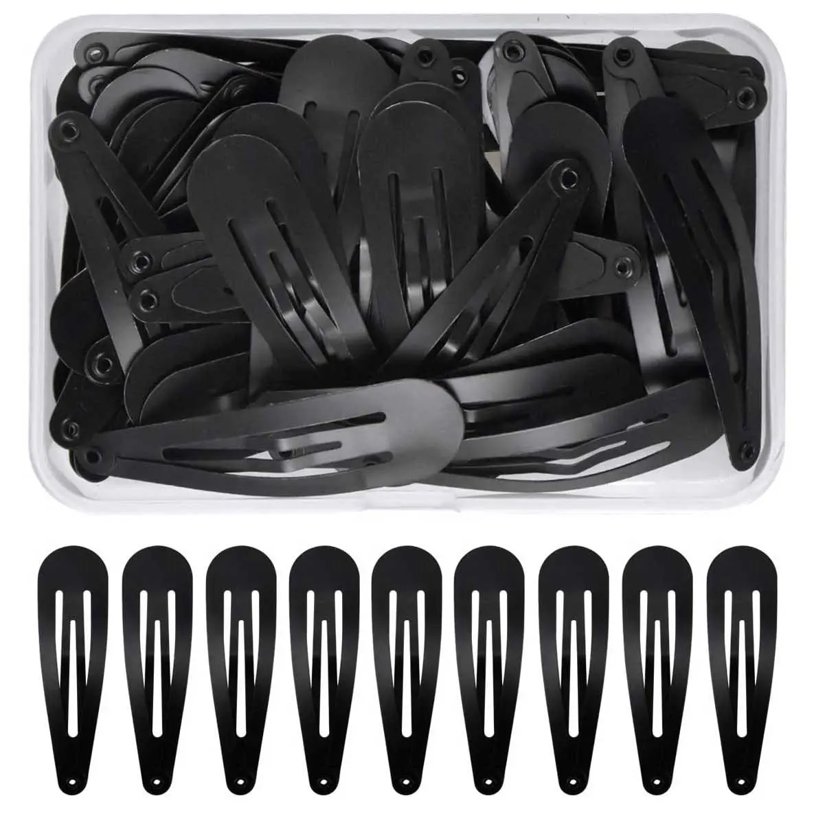 50pcs Snap Hair Clips, 2 Inch Hair Barrettes for Women, Metal Mixed Color, Stylish & Durable Hair Accessories for Daily Use