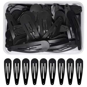 50pcs Snap Hair Clips, 2 Inch Hair Barrettes for Women, Metal Mixed Color, Stylish & Durable Hair Accessories for Daily Use