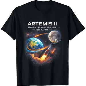 Artemis II Rocket Space Launch Back to The Moon Mission 2026 T-Shirt