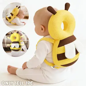 Bees Shape Protective Backpack Harness, Soft Plush Anti-Fall Pad for Toddlers and Infants Learning to Walk, Adjustable Cartoon Backpack Cushion, Ideal Gift for Boys and Girls