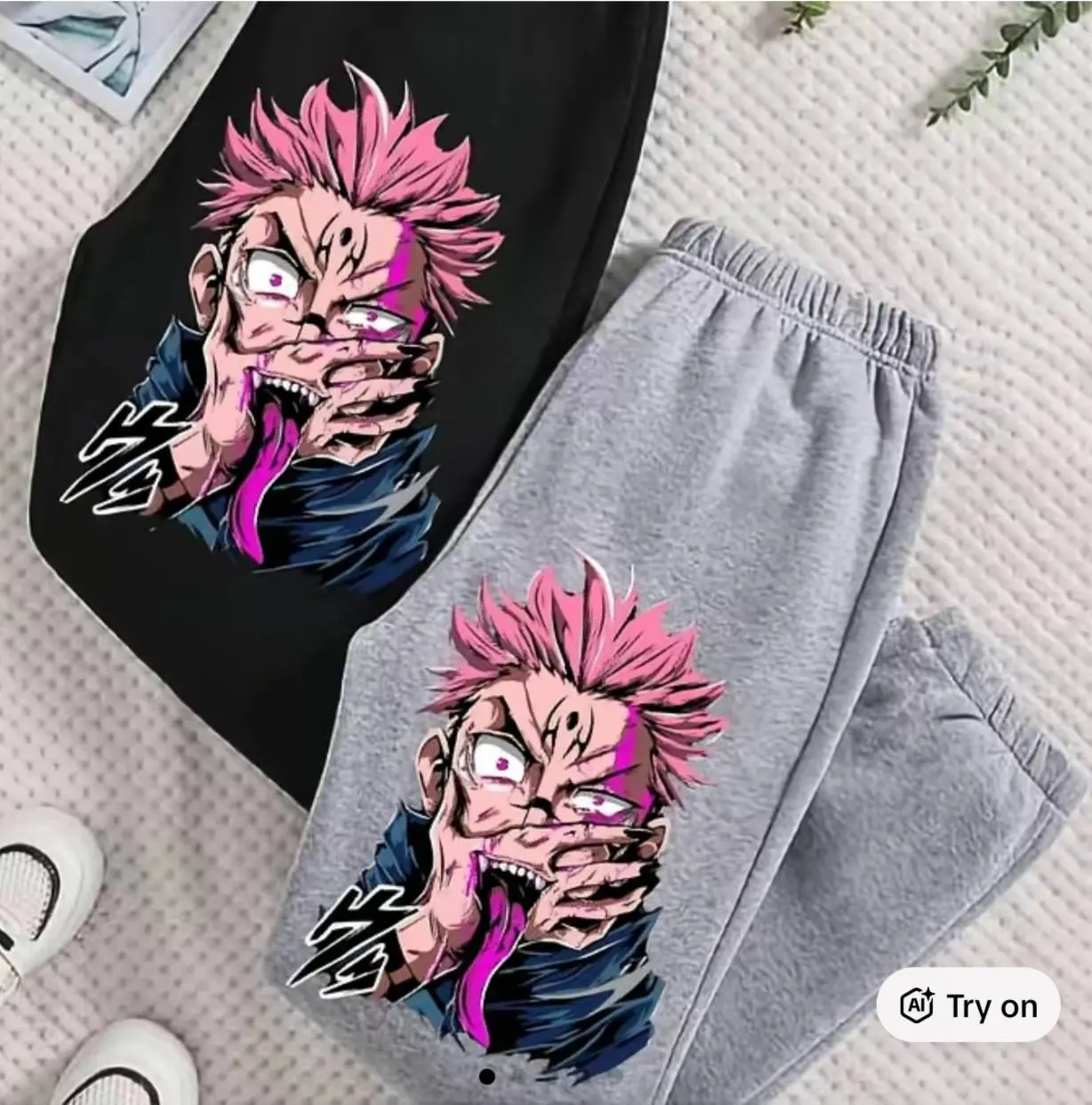 Jujutsu Kaiiiisen Sukkkuna Sweatpants - Graphic Design Pants - Anime Inspired Fashion Pants