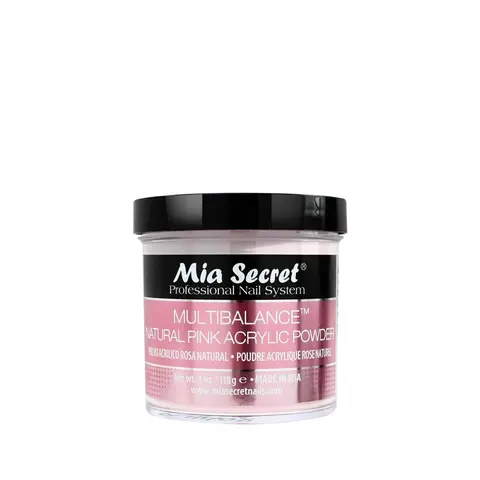 Mia Secret Multibalance Natural Pink Tone Acrylic Powder - Balanced Nail Supplies for Consistent Results, Reliable Bead Control, Versatile Enhancements, Precise Sculpting, Acrylic & Pink Powder False Nails & Accessories