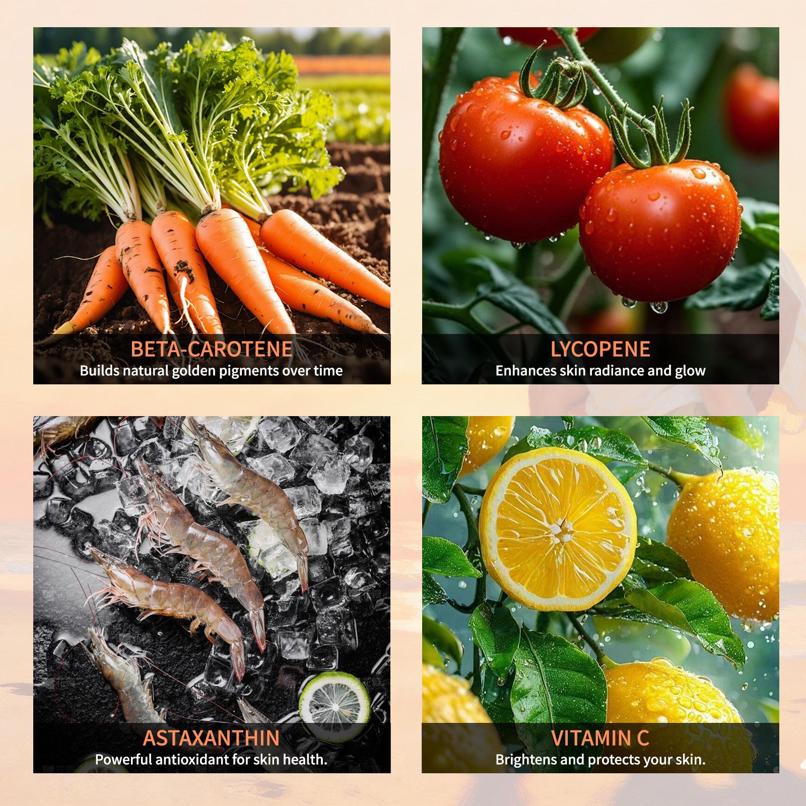 MYMYDE Tanning Gummies Dietary Supplement for Radiant Tan Natural Tan Support Melanin Boost 60 Gummies 180g - Vitamin, Fitness Fitness Vitamin Bathroom Edible Healthcare Optimum