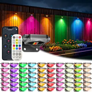 MIMIRGB 30-Pack Outdoor Deck Lights RGB+4000K White IP67 Waterproof 50ft Wired Smart Remote App Control for Fences Decks Patio Strips