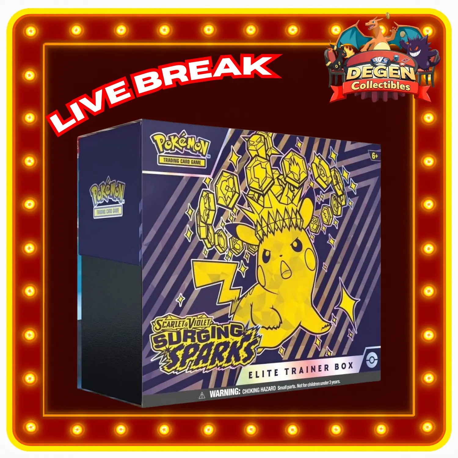 Pokemon TCG [ENG] Surging Sparks ETB Elite Trainer Box LIVE RIP ONLY