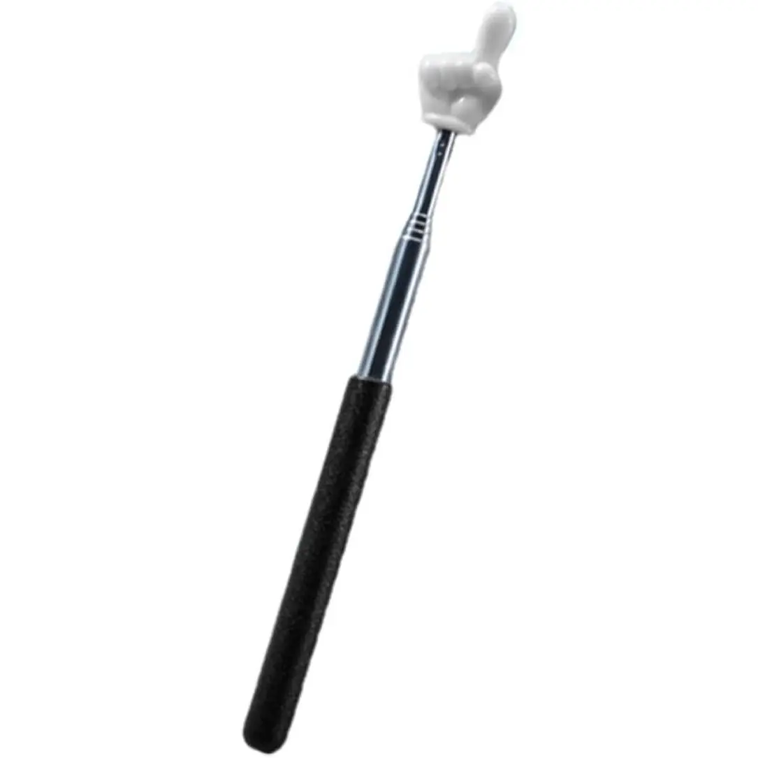 1 count Telescopic Teachers Pointer, Teaching Pointer Stick for Classroom, Metal Hand Retractable Pointer Extended Length 21.6 Inch, Handheld Presenter Whiteboard Pointer Presentation Products (Black)