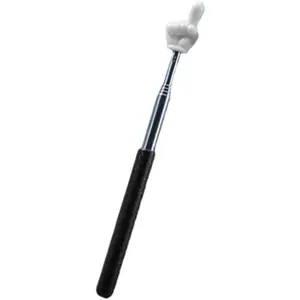 1 count Telescopic Teachers Pointer, Teaching Pointer Stick for Classroom, Metal Hand Retractable Pointer Extended Length 21.6 Inch, Handheld Presenter Whiteboard Pointer Presentation Products (Black)