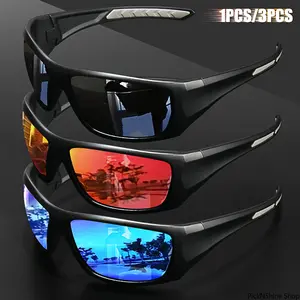 1pc/3pc Unisex Polarized Sports Sunglasses UV400 Protection Durable Lightweight Frame Outdoor Eyewear for Cycling Fishing Running Driving Travel Wear