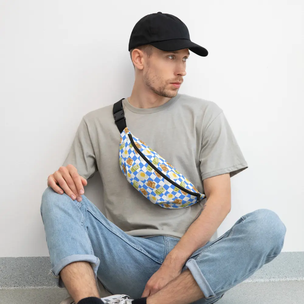 Breakfast Fanny Pack, Luggage & Bags Category Belt Bag for Daily Use