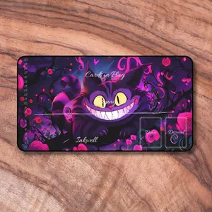 Lorcana Playmat with Zones, Cheshire Cat Themed TCG Playmat, Unofficial Lorcana Play mat, Gifts for Gamers, Gaming Mouse Pad Desk Mat