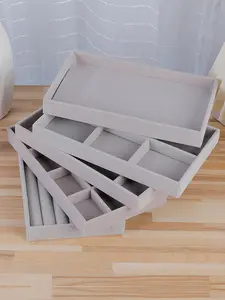 Multi-grid Jewelry Storage Box, Large Capacity Jewelry Organizer, Jewelry Display & Organizer for Bracelets, Earrings, Necklaces, Rings