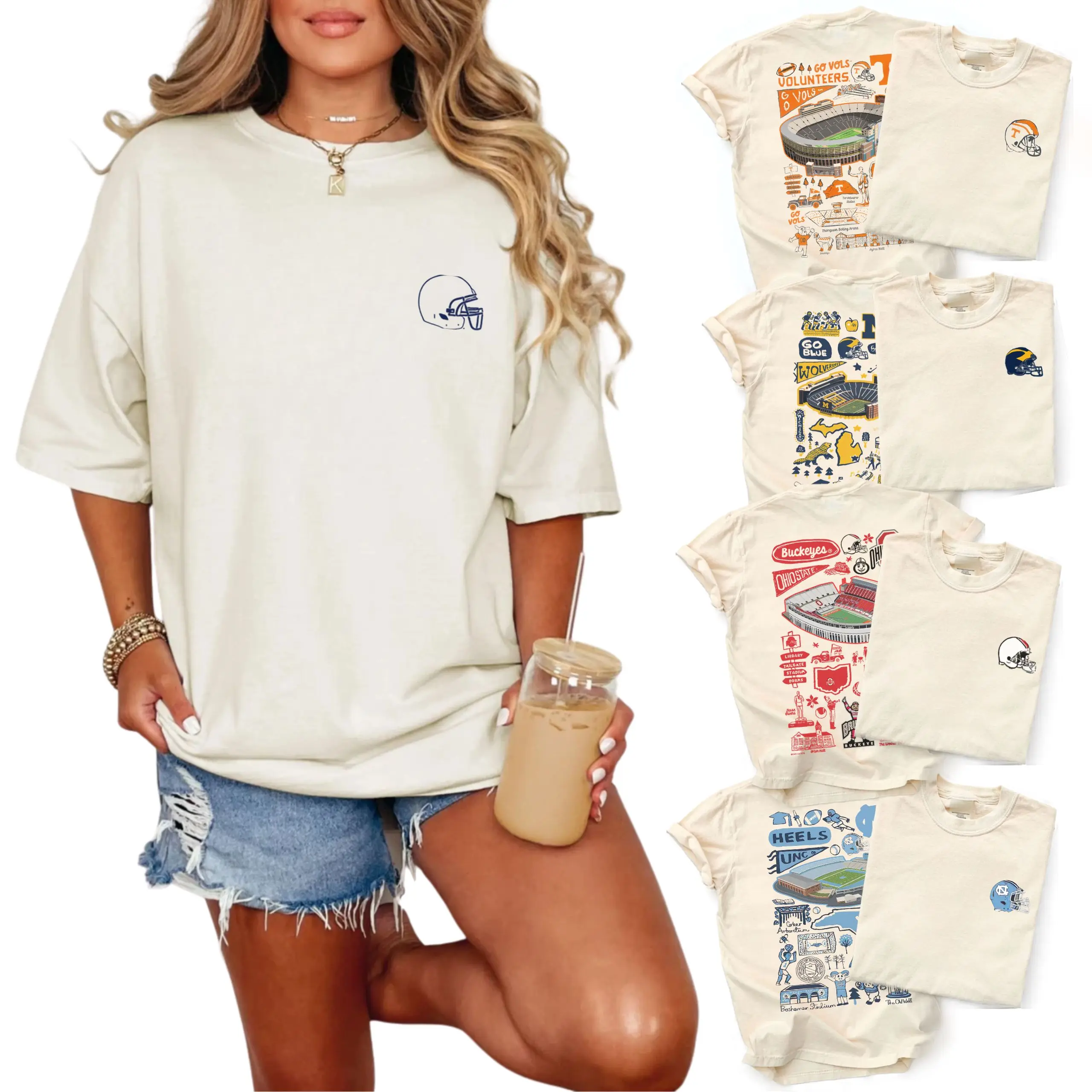 College Football Season Doodle Shirt, Comfort Colors All Team School Football Game Day Tshirt, Retro Football Graphic Shirt, Trendy Sport Pullover Oversized Shirt, Fall Sport Season Gift Shirt