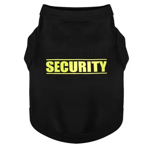 Discover Cozy Cotton Canine Wear: Soft, Lightweight, and Breathable Dog Shirt Vest with Eye-Catching Graphics(Security), Keeping Your Furry Friend Warm and Comfy!