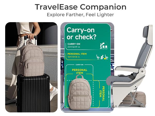 BAGSMART Quilted Laptop Backpack for Women–Regular Size with 32OZ Pockets Water-Resistant College & Travel Backpack, Fits 15.6”Laptop and Mini Size(11.4" × 8.2" × 4.3") Fits 9.7”Laptop TikTokShopHolidayHaul BAGSMART Quilted Laptop Backpack for Women–Regular Size with 32OZ Pockets Water-Resistant College & Travel Backpack, Fits 15.6”Laptop and Mini Size(11.4" × 8.2" × 4.3") Fits 9.7”Laptop TikTokShopHolidayHaul