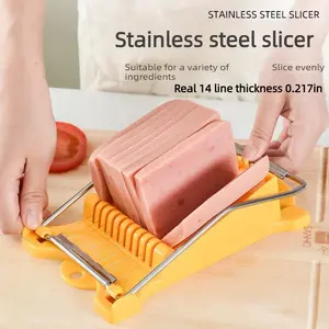 304 Stainless Steel Multifunctional Vegetable Cutter for Ham Sandwiches and Luncheon Meat Slicers, Fruit and Egg Slicer