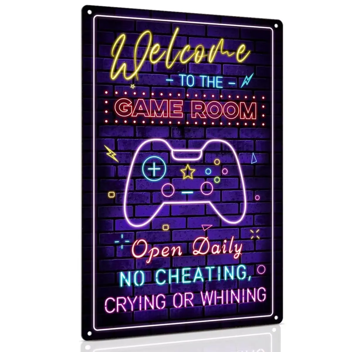 Game Room Neon Sign, 8x12 Inch Game Room Welcome Neon Sign, Wall Decor for Game Room, Perfect Gift for Boys, Girls, Boyfriends