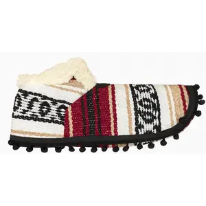 Size 00-3WN Burgundy/Tan/White Dog Poncho/Sarape with Fur
