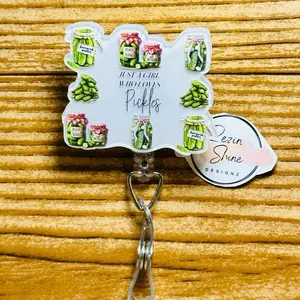 Just A Girl Who Loves Pickles Badge Reel