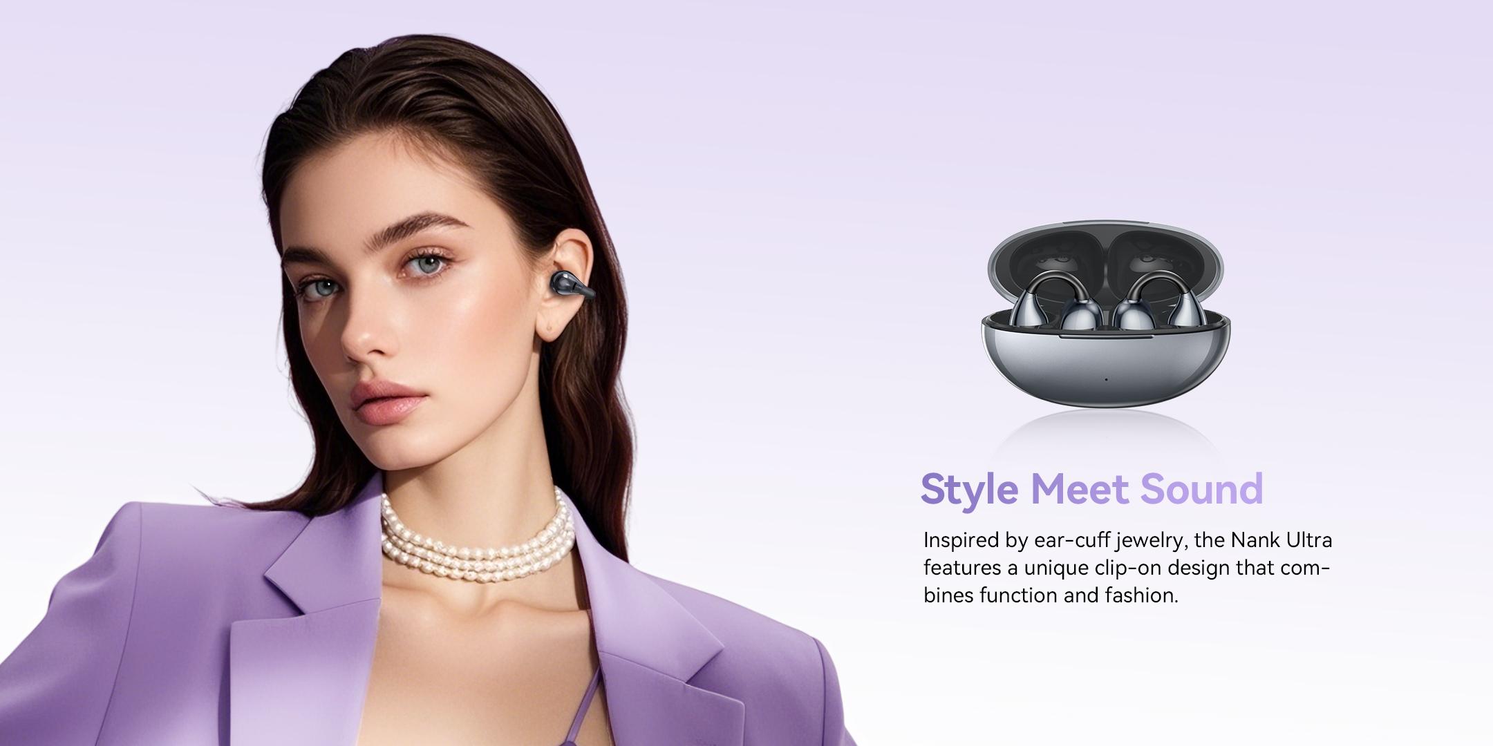 NANK Wireless Clip-On Bluetooth Open-Ear Earphones - Ergonomic Comfort, AI Call Noise Cancellation, 24-Hour Battery Life, IPX5 Water Resistance for Fitness and Work headphones sound mini high-definition quality NANK Wireless Clip-On Bluetooth Open-Ear Earphones - Ergonomic Comfort, AI Call Noise Cancellation, 24-Hour Battery Life, IPX5 Water Resistance for Fitness and Work headphones sound mini high-definition quality