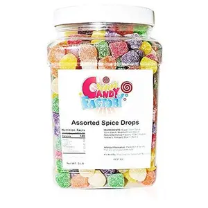 Sarahs Candy Factory Assorted Spice Drops 3 Lbs in Jar