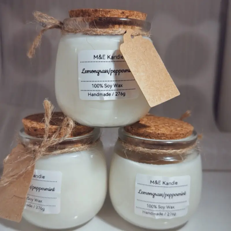 LEMONGRASS PEPPERMINT Hand-Poured Soy Candle