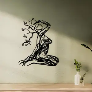 Tree Silhouette Wall Art, Modern Metal Wall Decor, Modern Abstract Design, Wall Hanging Decor for Home Living Room Bedroom, Home Decor Ideas, Poster