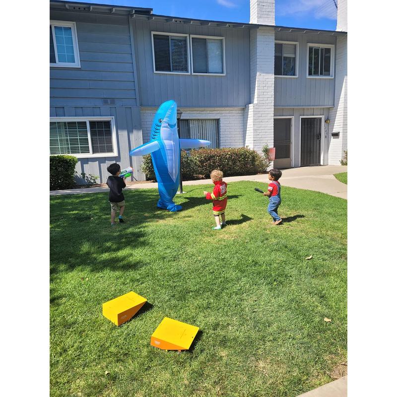 Inflatable Shark Costume for Adult and Kid, Air Blow up Jaws Design, Fancy  Funny Carcharias Suit for Halloween Cosplay Party