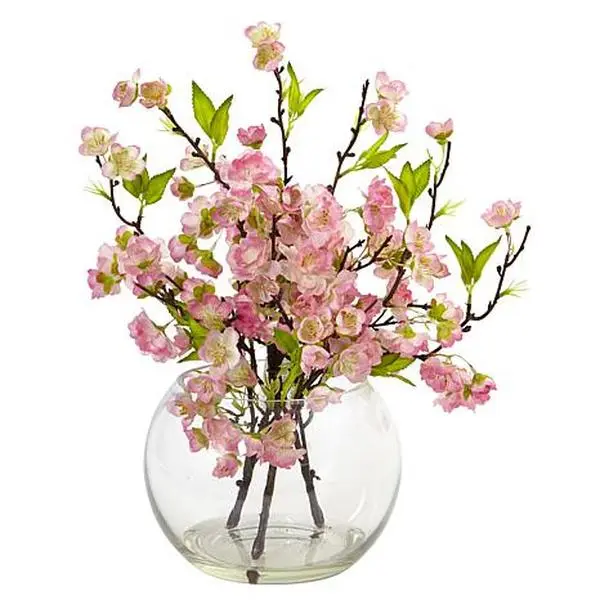 Nearly Natural Silk Cherry Blossom Arrangement