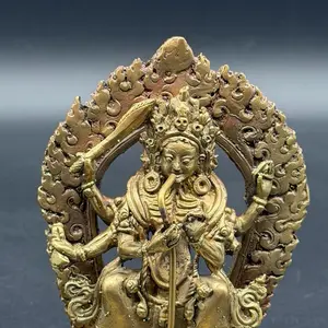 Mini Tibetan Copper Handmade Sculpture - Intricate Details and Authentic Craftsmanship