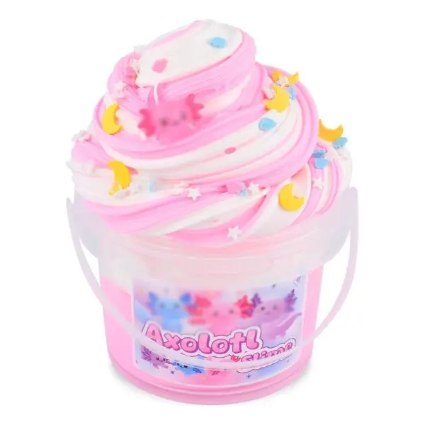 Pink Axolotl Butter Slime Kit, with Fun Slime Add Ins, Soft and Stretchy, Non-Sticky, Scented Slime Kit for Kids, Birthday Gifts for Boys & Girls, Classroom Rewards, DIY Stress Relief Toy